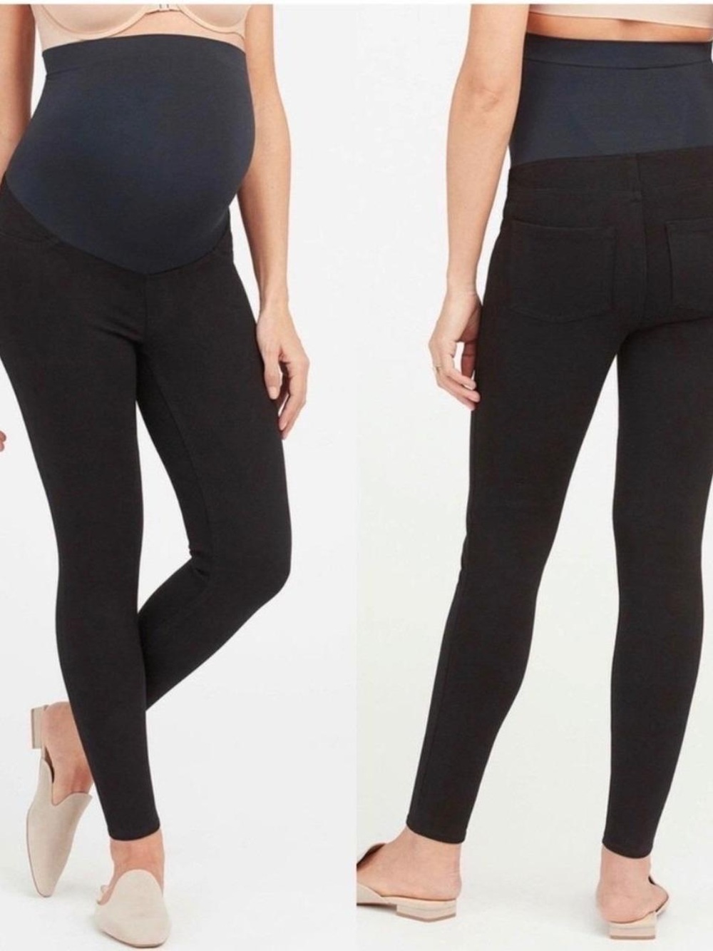 NWT SPANX Black High-Waist Maternity Jeggings